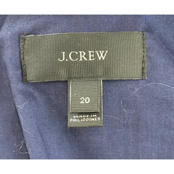 J Crew Gray Cotton Linen Preppy Single Breast Long Roll Cuff Blazer Size 20 - Picture 8 of 10